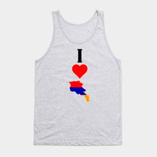 I Love Armenia Vertical I Heart Armenia Country Flag Map Tank Top